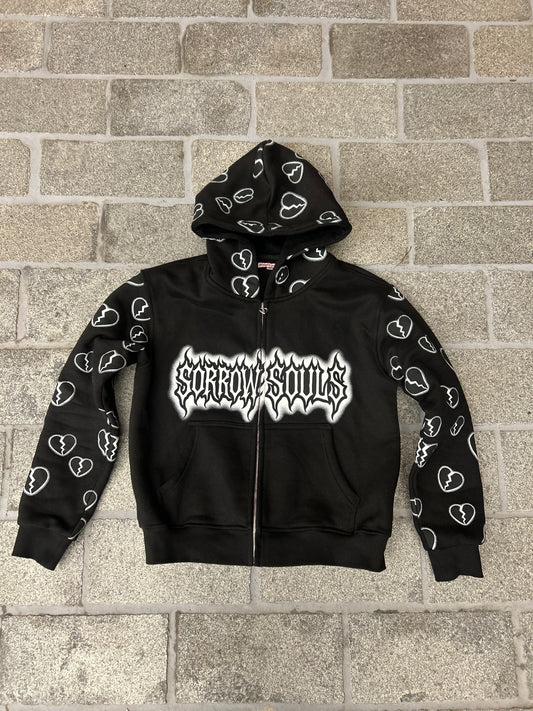 'Midnight' Zip Up Hoodie